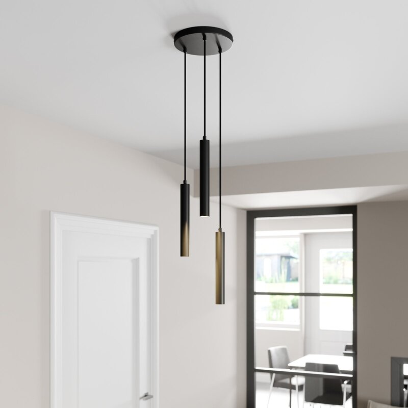 Arcchio Pendelleuchte Hängelampe LED Schwarz Aluminium Esszimmer Wohnzimmer - 4251096568646