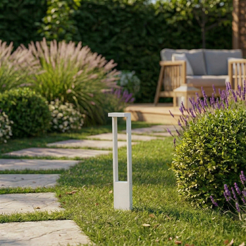 Lindby Wegeleuchte Gartenleuchte Lonete LED Pollerleuchte weiß IP65 Höhe 65cm - 4255830910296