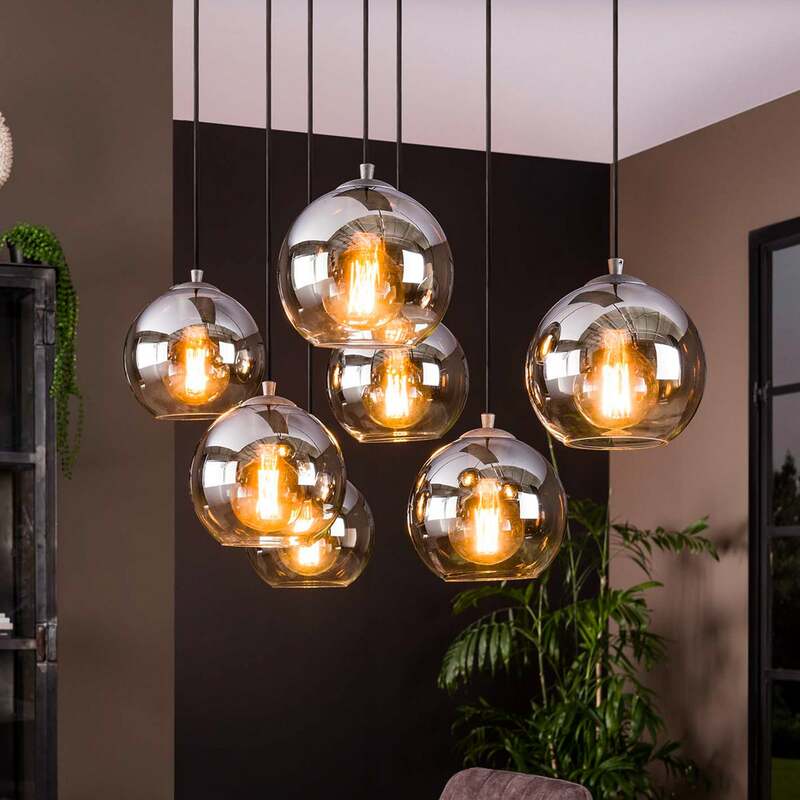 Hängeleuchte Allessandra LED Hängelampe Deckenlampe Lampe Glas siebenflammig - 8713244710728