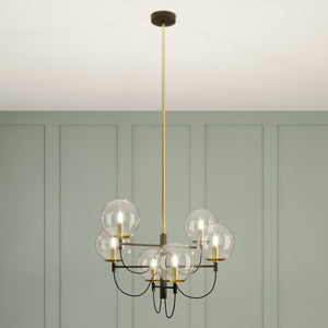 B-Ware Lucande Sotiana Hängeleuchte Hängeleuchte Leuchte Lampe E14 6 Glaskugeln Mess599