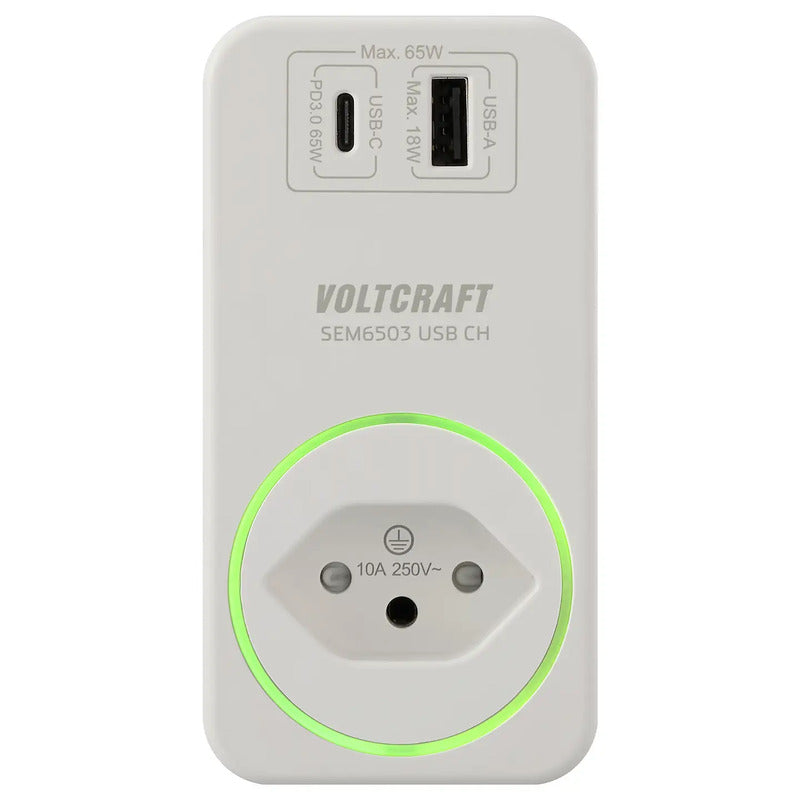 Voltcraft Energiekosten-Messgerät SEM6503 CH USB-Schnittstelle Datenlogger Tuya - 4064161294346