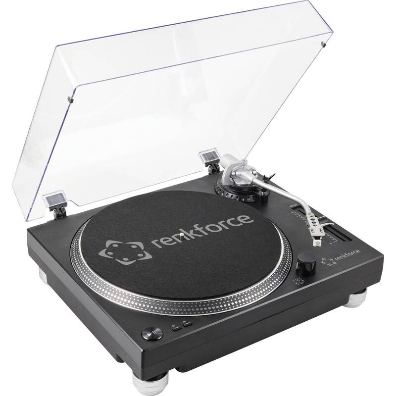 Renkforce USB-Plattenspieler Riemenantrieb RF-TURBD-010 Retro-Design schwarz - 4064161246451