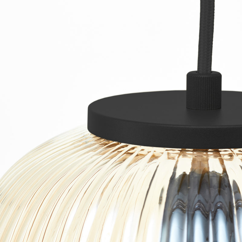 Brilliant Pendellampe Hängeleuchte Kaizen bernstein Glas 3-flammig 105 cm Lampe - 4004353430091