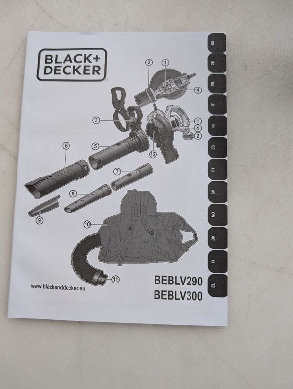 Black & Decker Laubsauger Elektro 2900W 3-in-1 mit Blasen und Saugfunktion - 5035048705155
