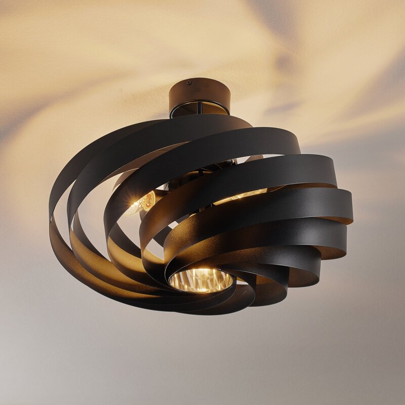 Euluna Vento Deckenleuchte Deckenlampe Hängelampe Lampe Leuchte schwarz Ø 60 cm - 5905563000427