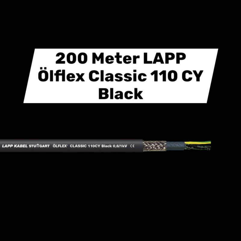 LAPP ÖLFLEX CLASSIC 110 CY BLACK Steuerleitung Kabel Leitung 200 Meter - 2050001428387