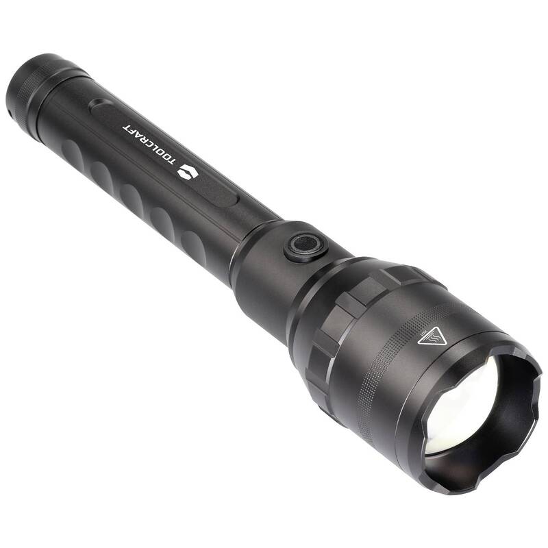 Toolcraft LED Taschenlampe 8000 lm akkubetrieben USB-Schnittstelle schwarz - 4064161255323
