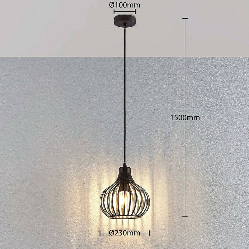 Lindby Frances Hängeleuchte Leuchte Lampe Hängeleuchte Esszimmerlampe braun 1-fl - 4251096551631
