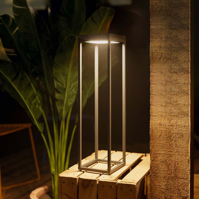 Sigor LED-Solarleuchte Gartenleuchte Numove dimmbar anthrazit 52,5cm Höhe - 4028085451575