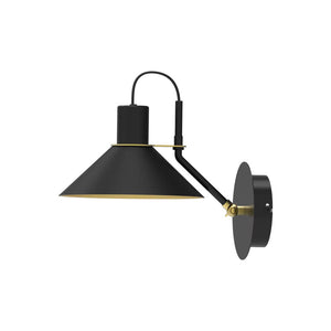 B-Ware Aluminor Zinga Wandleuchte schwarz Messingdetail Wandlampe Lampe Leuchte Licht