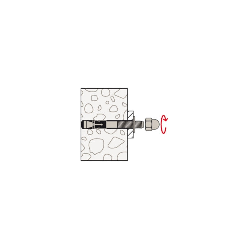 Fischer Bolzenanker FAZ II Plus 12mm M12 Anker Durchsteckmontage 180mm 20 Stück - 4048962462159