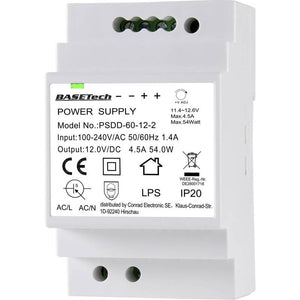 B-Ware Basetech Hutschienen-Netzteil PSDD-60-12-2 12V 4.5A 54W Stromversorgung