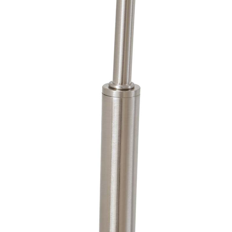 Lindby Bogenleuchte Hernando nickel schwarz 188 cm Metall Marmor E27 - 4255830904332