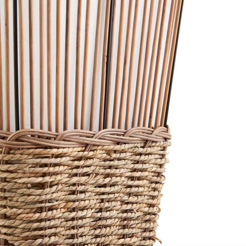 Lindby Stehleuchte Jacinto Bambus Hanf 130 cm 2x15W E27 Holzfarbe - 4251911792928