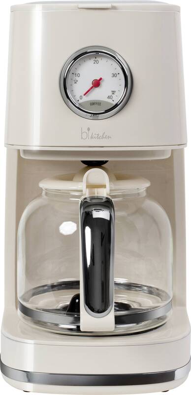 BiKitchen Nostalgia 150 Kaffeemaschine cremeweiß 12 Tassen Warmhaltefunktion - 9004489001047