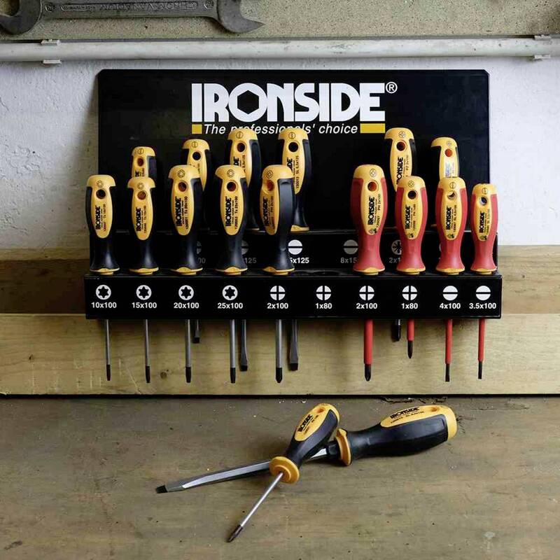 IRONSIDE Schraubendreher Set Metallständer VDE PH PZ SL TX Hex 17-teilig - 3394661205551