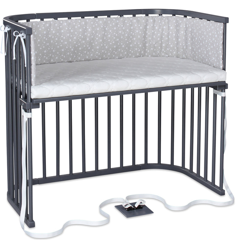 babybay Beistellbett Babybett Boxspring XXL Gurtbefestigung grau SIEHE TEXT/FOTO - 2000575934203