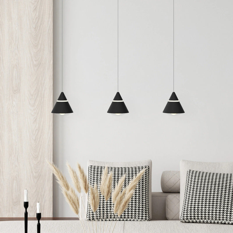 Trio Pendelleuchte Hängelampe LED Schwarz ROMEO Höhenverstellung CCT 3-flammig - 4017807667769