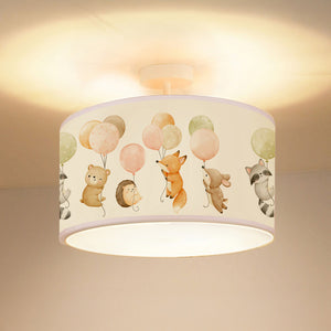 B-Ware Deckenleuchte Freddy LED Lampe Leuchte dimmbar bunt Ø35cm Stoff E27 Kinderzimmer