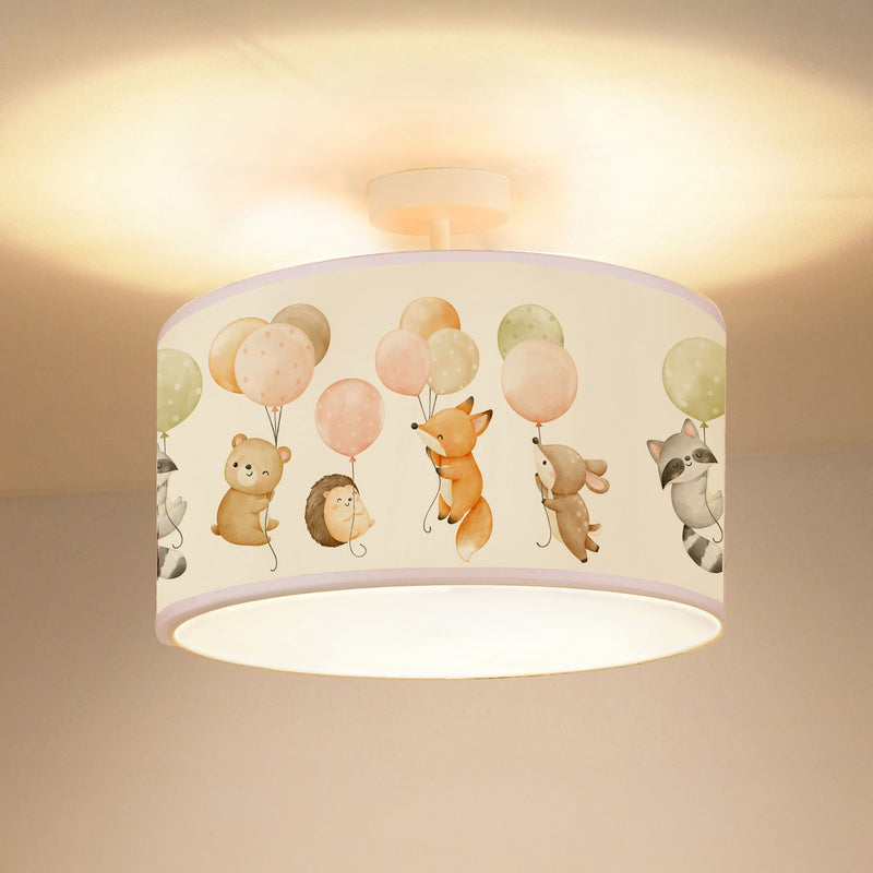 Deckenleuchte Freddy LED Lampe Leuchte dimmbar bunt Ø35cm Stoff E27 Kinderzimmer - 5905317606981