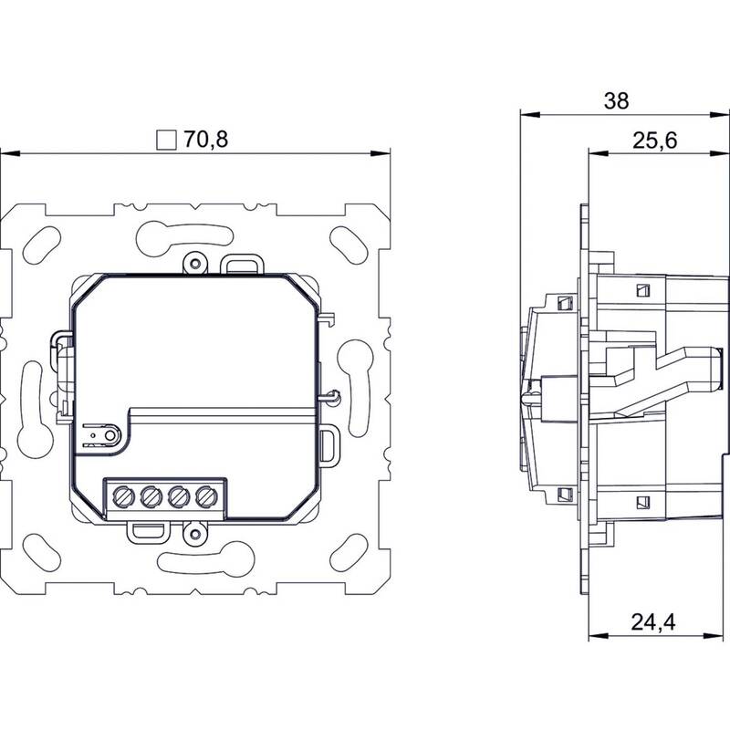 Theben Funk-Taster Schaltaktor Modul KNX RF Data Secure 4-fach 4941625 - 4003468492048