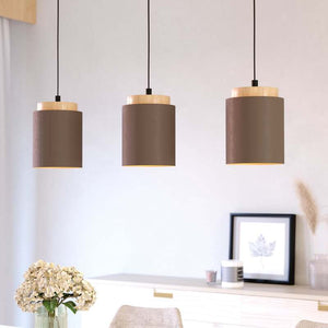B-Ware Eglo Hängelampe Hängeleuchte Albariza LED Pendelleuchte dimmbar braun 3-flammig