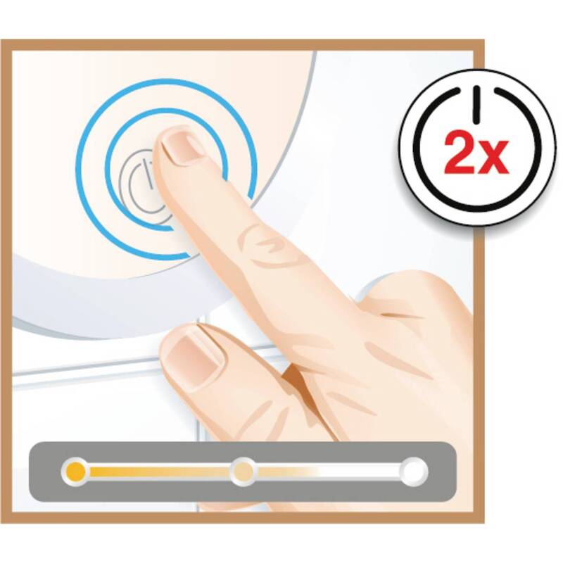 Tesa Kosmetikspiegel Visioon 5-fache Vergrößerung dimmbare LED Touch schwarz - 4063565251245