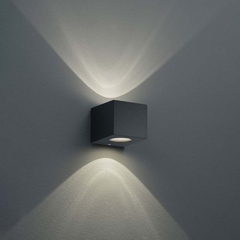 Reality Außenwandleuchte Cordoba LED Wandleuchte Gartenlampe schwarz IP44 10x9cm - 4017807411775