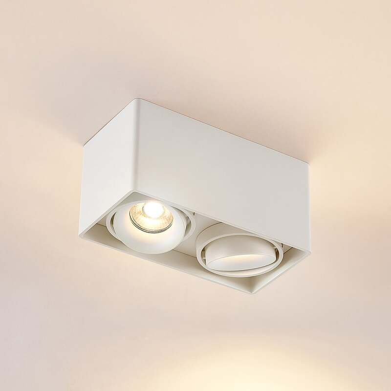 Arcchio Downlight Kubika LED Deckenlampe dimmbar 2-flg weiß Aluminium 19cm - 4251096579314