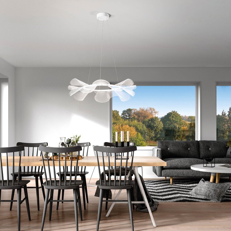 Fabas Luce Pendelleuchte Hängelampe LED weiß rund Esszimmer Wohnraum 72 cm - 8019282518082