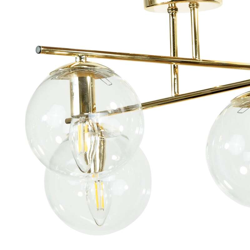 Deckenleuchte Zoe goldfarben 4-flammig LED Lampe Leuchte dimmbar 51x51cm - 5905563003169