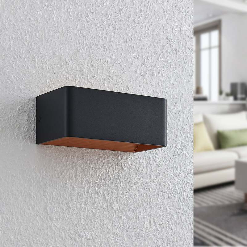 Arcchio LED Wandlampe Karam Wandleuchte Lampe schwarz gold 20cm 6W warmweiß - 4251096592160