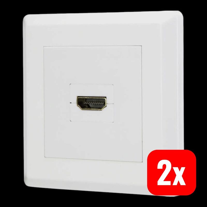 Renkforce HDMI Adapter 1x HDMI-Buchse 4K 3840x2160 vergoldete Kontakte Weiß - 4064161172194