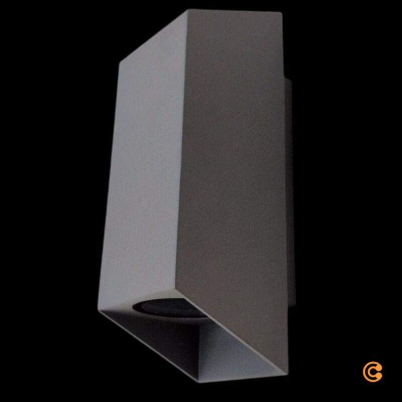 Nordlux Wandleuchte Nico Square GU10 LED Lampe anthrazit 230V IP54 80x235mm - 5704924010941