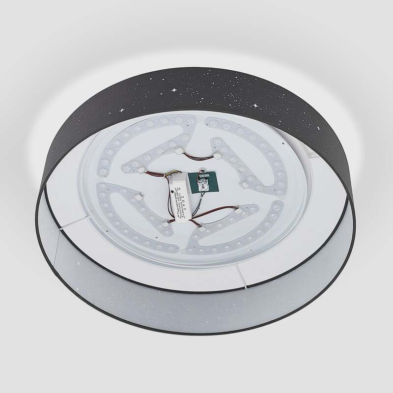 Lindby Deckenlampe Ellamina LED Lampe dimmbar anthrazit Ø60cm mit Fernbedienung - 4251096586602