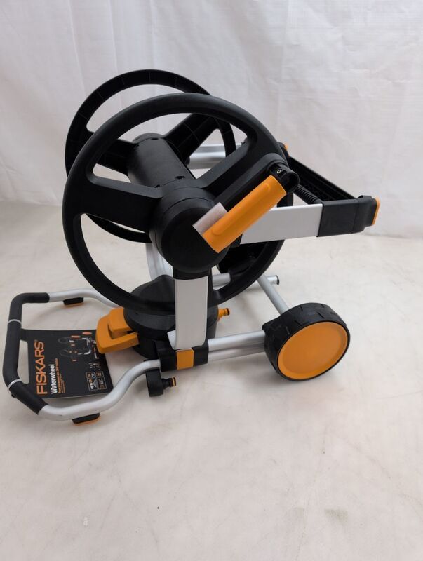 Fiskars Schlauchwagen Gartenwagen 360° Drehung ergonomischer Griff schwarz - 6411501512376