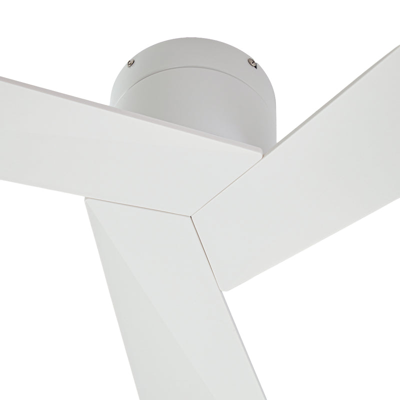 Lucande Deckenventilator Ventoro Ø132cm weiß Metall mit Fernbedienung Rücklauf - 4255830911354