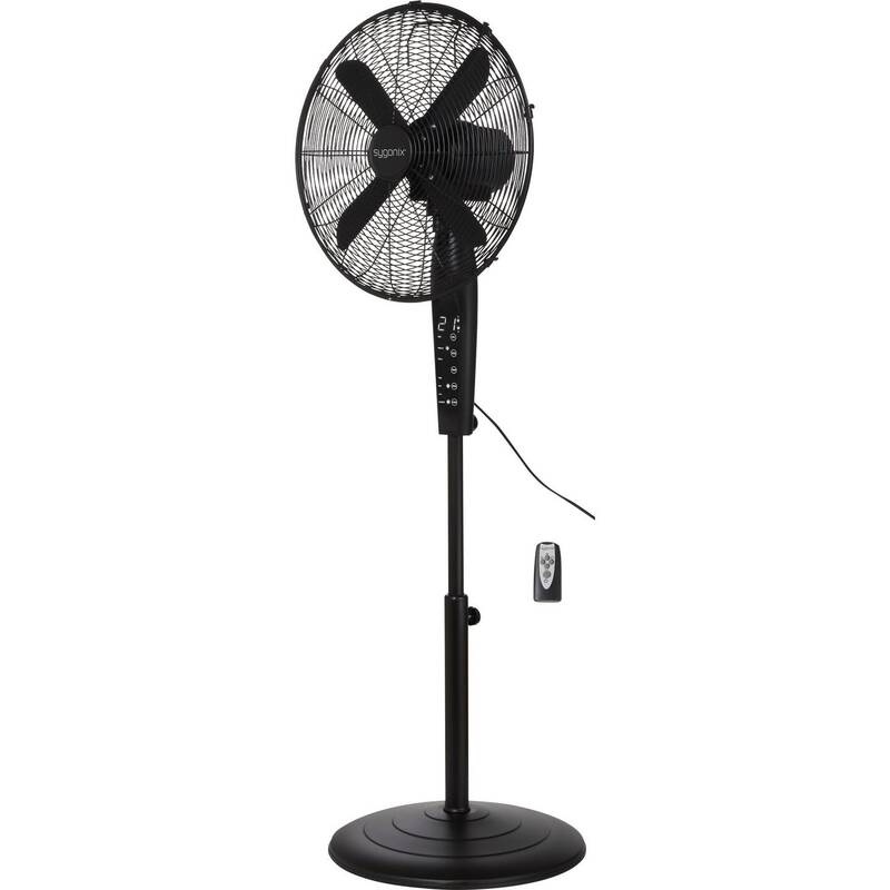 Sygonix Standventilator Ventilator höhenverstellbar mit Fernbedienung schwarz - 4064161489438