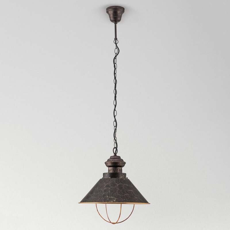 Orion Pendellampe Shanta Hängelampe dimmbar schwarz-kupfer 30cm Höhe 34cm Ø - 9003090245703