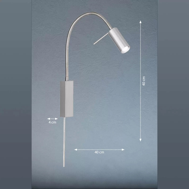 Fischer & Honsel LED-Wandlampe Wandleuchte LED River Flexarm Schirm Metall glatt - 4003694304122