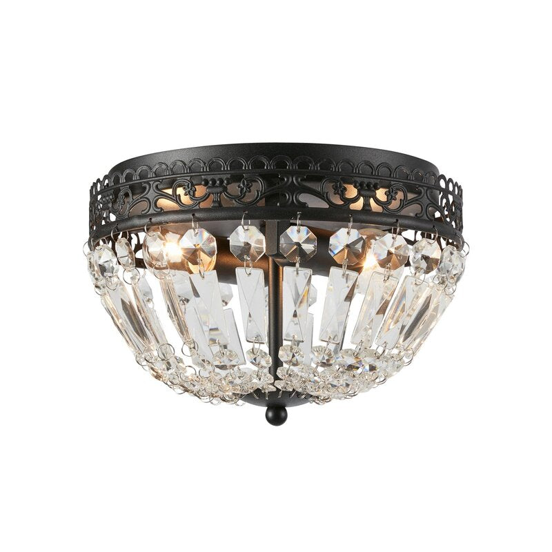 Markslöjd Deckenlampe Etienne Glaskristalle Ø 25 cm schwarz Deckenleuchte Lampe - 7330024609440