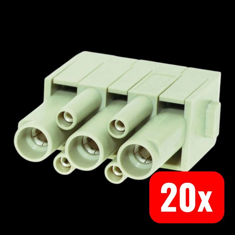 Harting Buchsenmodul 09140073101 Crimp-Anschluss 3-polig Polycarbonat grau 1 St. - 2050006168301