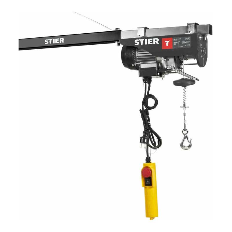 STIER Elektrischer Seilzug 999kg STIER-Seilzug 1600W Hubgeschwindigkeit 4-8m/min - 4251709614791