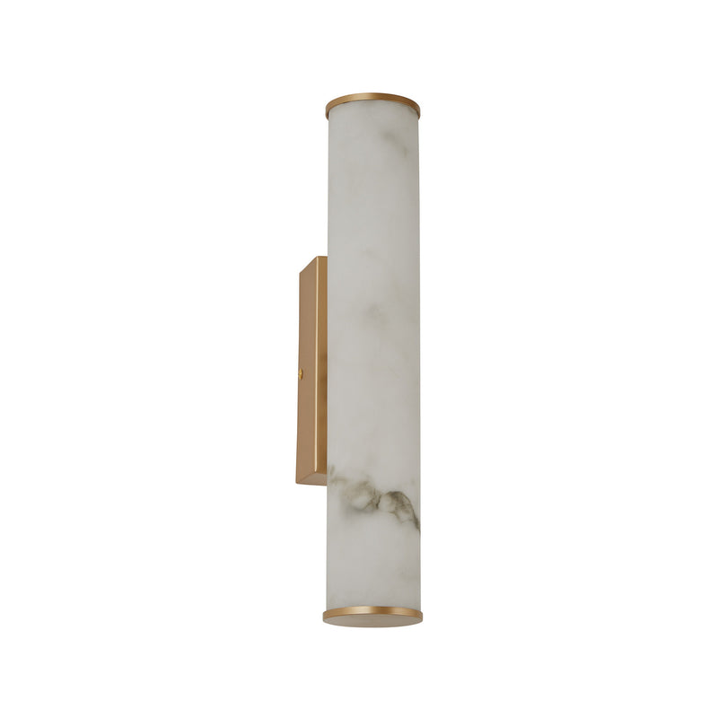 Searchlight LED Bad-Wandlampe Wales dimmbar gold marmoriert 35cm Stahl Resin - 5053423301198
