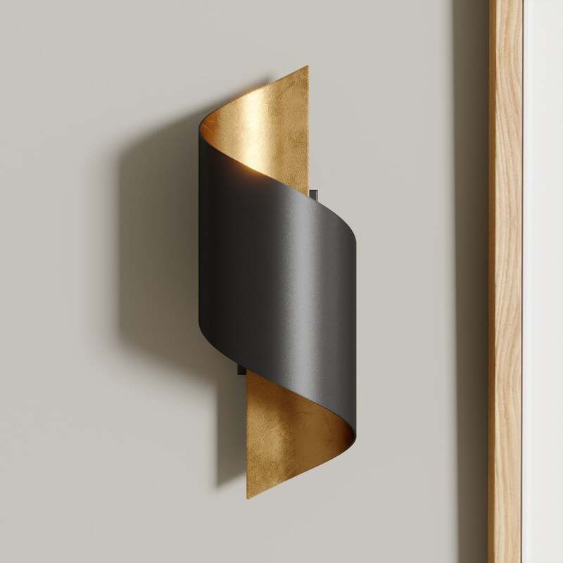 Lindby Wandleuchte Wandlampe Desirio schwarz gold Metall Beleuchtung Wohnzim4 - 4251096559057