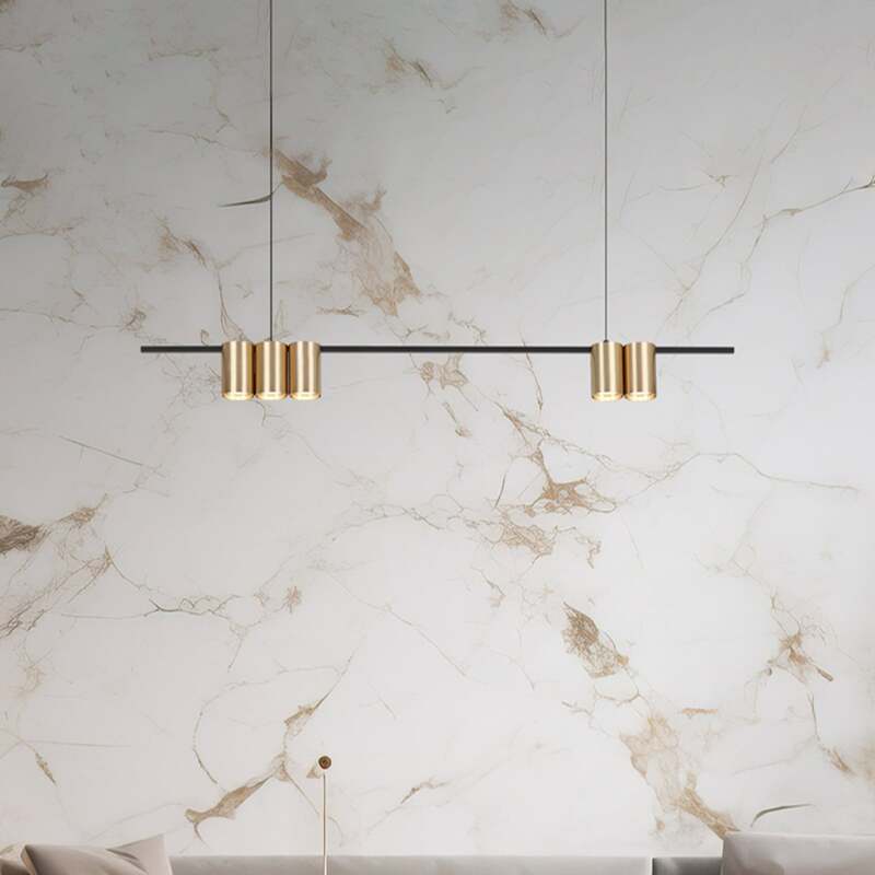 Eco-Light Hängelampe Genesis Hängeleuchte Alu schwarz/gold Deckenlampe - 5902693803690