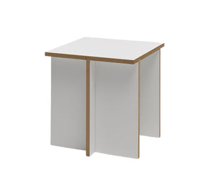 B-Ware Tojo Hocker Sitzmöbel weiß Sitzgelegenheit modern Möbel Sitz Wohnzimmersitz
