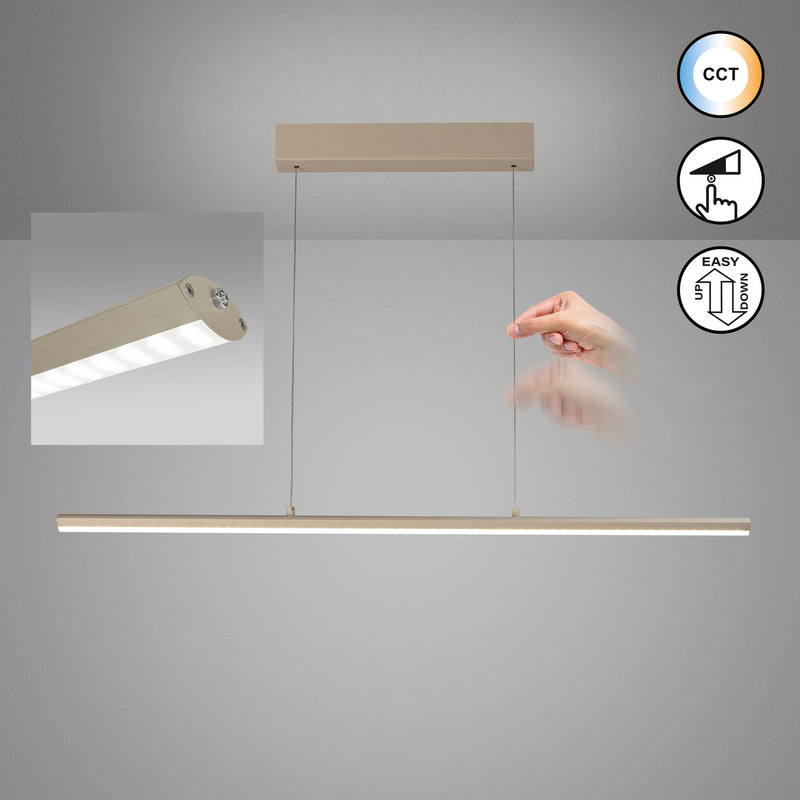 FISCHER & HONSEL Pendelleuchte Hängeleuchte Borena LED Lampe sandfarben - 4003694611817
