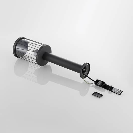 Lindby Yonan Sockelleuchte Außenleuchte Außenlampe Leuchte Lampe rund dunkelgrau - 4251096575934