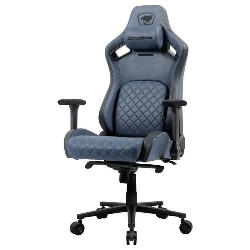 Cougar Gamingstuhl Defensor S Navy gepolstert Stuhl 150kg ergonomisch Navy - 4711649770051